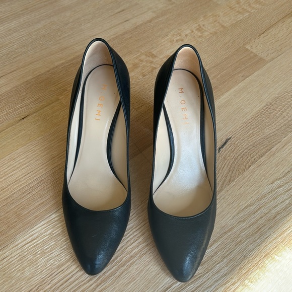 Authentic M.Gemi 3” black heel with bamboo heel - Picture 1 of 4